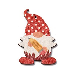 Помидор Печатные подвески дерева, рождественские гномы большие подвески, помидор, 54.5x34.5x2.5 мм, отверстие : 1.6 мм