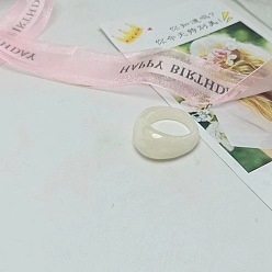 Белый 1пальцевые кольца из акрила для женщин, белые, внутренний диаметр: 18 мм