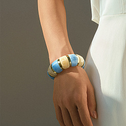 Светло-Голубой Браслеты из акриловых бусин для женщин, Небесно-голубой, внутренний диаметр: 3-1/8 дюйм (7.8 см)