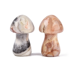 Сумасшедший Агат Натуральные декоративные грибы из сумасшедшего агата., фигурка для украшения домашнего рабочего стола, 35~37x21~22.5x21~22.5 мм