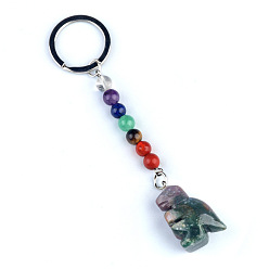 (RRHB277) Кристалл на подкладке из медово-бежевого цвета Брелок из индийского агата, с кварцевым резонатором, аметист, ляпис, авантюрин, красный агат, красная яшма, динозавр, 11 см