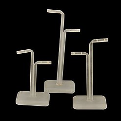 Weiß Organischem Glas Ohrring Display-Sets, Schmuckbaumständer, weiß, 55x35x90~140 mm