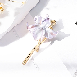 Лиловый Эмалевые булавки спящий лотос, броши из цинкового сплава для рюкзака, сирень, 60x36 мм