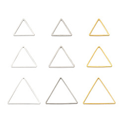 (52) Непрозрачная лаванда Латунные соединительные колечки, покрытием, треугольные, разноцветные, 13~23.5x15~27x0.8~1 мм, внутренний диаметр: 11~22x12~24 мм, 90 шт / коробка