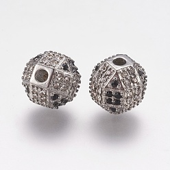 Edelstahl Farbe 304 Edelstahl Strass-Perlen, Runde, Edelstahl Farbe, 10x10 mm, Bohrung: 2 mm