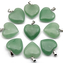 Зеленый Авантюрин Натуральный зеленый авантюрин, сердцевидная, 20 мм