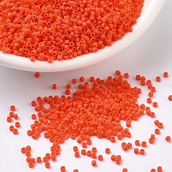 (DB0752) Матовый Непрозрачный Оранжевый Бусины miyuki delica, цилиндр, японский бисер, 11/0, (дБ 0752) матовый матовый оранжевый, 1.3x1.6 мм, отверстия: 0.8 мм, около 10000 шт / мешок, 50 г / мешок