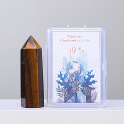 Тигровый глаз Point Tower натуральный тигровый глаз лечебные каменные палочки, для рейки чакра медитативная терапия decos, шестигранные призмы, 50 мм