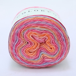 Ярко-Розовый Хлопковая пряжа градиентного цвета, для одежды шарфы свитера шали шапки, ярко-розовый, 100г/моток, около 306.21 ярдов (280 м) / моток