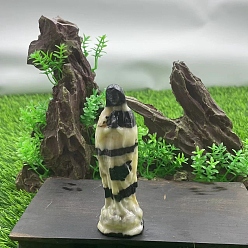 Джаспер Зебра Резные фигурки целебной Девы Марии из натуральной зебровой яшмы, Украшения из камня с энергией Рейки, 100 мм