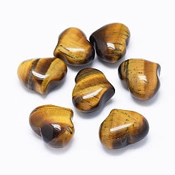 Тигровый глаз Натуральный тигровый глаз сердце пальма камень, карманный камень для медитации баланса энергии, 20~21x25~25.5x13~14 мм