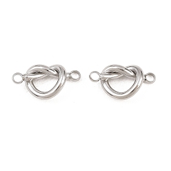 Нержавеющая Сталь Цвет 304 подвески из нержавеющей стали, сердечные ссылки, не тускнеет, цвет нержавеющей стали, 9x17.5x4 мм, отверстие : 2 мм