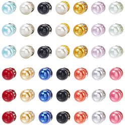 (52) Непрозрачная лаванда 56 шт. 14 цвета брошь с имитацией жемчуга, аксессуары для одежды, круглые, разноцветные, 16.5x12 мм, 4 шт / цвет