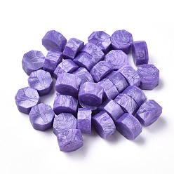 Blue Violet Sealing Wax Particles, for Retro Seal Stamp, Octagon, Blue Violet, 9mm, about 1500pcs/500g