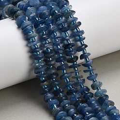 Кианит Натуральный кианитовые бисер пряди, самородки, с бисером, класс А, 7~11x7~11x1.5~5 мм, отверстие : 0.7~1 мм, около 77~80 шт / нитка, 15.35''~15.75'' (39~40 см)