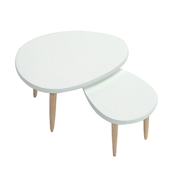 Белый Миниатюрные украшения для деревянного журнального столика, аксессуары для домашнего кукольного домика с микро-ландшафтом, белые, 40~53x38~45x55~75 мм