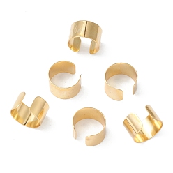 Real 18K Gold Plated 304 Stainless Steel Clip-on Earrings, Cuff Earrings, Real 18k Gold Plated, 10x6mm