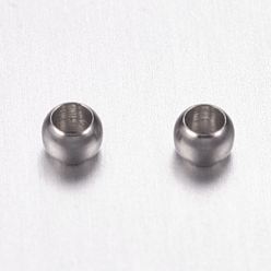 Stainless Steel Color 316 Surgical Stainless Steel Crimp Beads, Rondelle, Stainless Steel Color, 2x1.5mm, Hole: 1mm