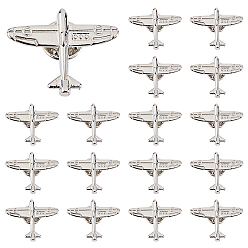 Платина 20 шт. задние булавки из сплава для рюкзаков, самолет, платина, 30x24 мм