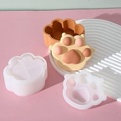 Белый Силиконовые формы для хранения отпечатков лап своими руками, формы для литья смолы, для уф-смолы, белые, 115x90x73 мм