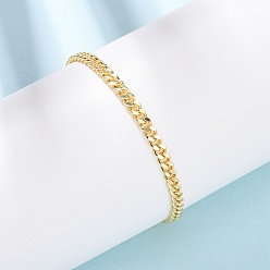 Настоящее золото 18K Браслеты-цепочки из латуни для женщин, долговечный, стойки покрытие, без кадмия и без свинца, реальный 18 k позолоченный, 7-3/8 дюйм (18.6 см)