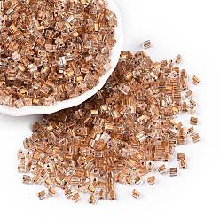 Сэнди Коричневый 6/0 прозрачный внутри цветной стеклянный бисер, треугольные, песчаный коричневый, 3.5x3.5x3.5 мм, отверстие : 0.9 мм, Около 4500 шт / фунт