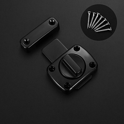 Electrophoresis Black Защелки из сплава с поворотным болтом, дверные замки с защелкой, с винтом, электрофорез черный, 38x11~28 мм