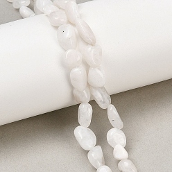 White Moonstone Натуральный белый лунный камень бисер пряди, самородки, упавший камень, 6~12x5~7x3.5~4.5 мм, отверстие : 0.7~0.8 мм, около 21~24 шт / нитка, 7.87''~8.39'' (20~21.3 см)