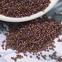 (DB1692) Глазированный Темный Медовый с Серебряной Подкладкой AB Бусины miyuki delica, цилиндр, японский бисер, 11/0, (дБ 1692) глазурованная серебристая темная мед, 1.3x1.6 мм, Отверстие: 0.8 мм, о 2000 шт / бутылка, 10 г / бутылка