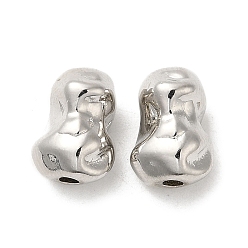 Платина Стойки обшивки латунные бусины, без кадмия и без свинца, долговечный, самородки, платина, 11.5x8x7.5 мм, отверстие : 1.8 мм