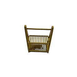 Верблюжий Деревянный двухслойный стеллаж для хранения, микропейзажная мебель, аксессуары для кукольного домика, притворяясь опорными украшениями, верблюжие, 42x30x57 мм