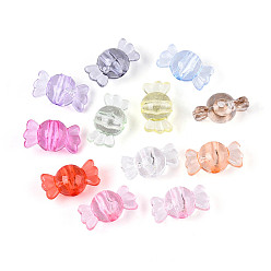 (52) Непрозрачная лаванда Прозрачные акриловые бусины, конфеты, разноцветные, 9x16.5x9 мм, отверстие : 2 мм, Около 1085 шт / 500 г