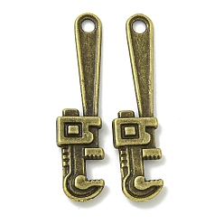 Античная Бронза Сплавочные подвески тибетского стиля, без свинца и без кадмия, гаечный ключ, античная бронза, 32x7.5x2.5 мм, отверстие : 2 мм