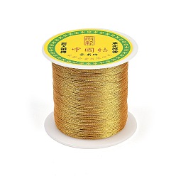 Gold Nylon Threads, Metallic Cords, Gold, 0.3mm, about 185.91 yards(170m)/roll