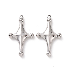 Платина Стойки подвески обшивки сплава, без кадмия, без свинца и без никеля, звезда очарование, платина, 29x17x3.5 мм, отверстие : 1.4 мм