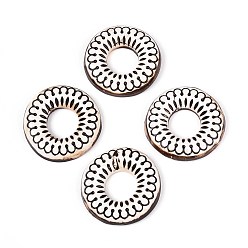 Льняное Полотно Фарфора ручной работы подвески, кольцо, фантазии античного стекла фарфора, белье, 47~47.5x9 мм, отверстие : 19~19.5 мм