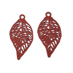 Коричневый Аэрозольная краска 430 подвески из нержавеющей стали, лист, коричневые, 19x9.5x0.3 мм, отверстие : 1.2 мм