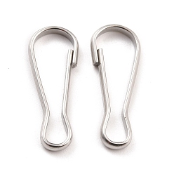 Нержавеющая Сталь Цвет Не тускнеет 201 застежки для брелока из нержавеющей стали, цвет нержавеющей стали, 25x9.5x2 мм, внутренний диаметр: 23x7.5 мм