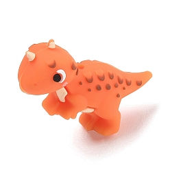 Коралловый Силиконовые бусины, фокусные бусы, 3d динозавр, коралл, 26x35x13 мм, отверстие : 2.5 мм
