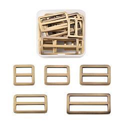 Античная Бронза Сплав пряжки, для ремня кожаный ремень сумка для ремня, прямоугольные, античная бронза, 26~39x25.5~58.5x3~3.5 мм, отверстие : 7.5~8.5x19~51 мм, 16 шт / коробка