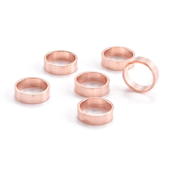 Rose Gold 304 Stainless Steel Pendants & Linking Rings, Ring Shape, Rose Gold, 6.5x2mm