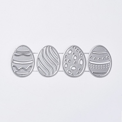 Матовый Платиновый Цвет Углеродистая сталь разрезает трафареты, для diy scrapbooking / фотоальбом, декоративная тисняющая бумажная карточка, яйцо, матовый цвет платины, 4.1x12.6 см