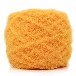 Оранжевый Полиэфирная мягкая коралловая бархатная пряжа, мягкая пряжа из шенилла для вязания спицами и крючком, теплая пряжа для сумки, шапки, шарфов, одежды, перчаток, тапочек, кукол, оранжевые, 4 мм