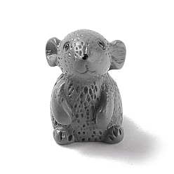 Серый Мини-декорации из смолы, аксессуары для кукольного домика, для домашнего офиса настольный, мышь, серые, 12x10x15 мм