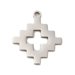 Cross Не тускнеющие 304 подвески из нержавеющей стали, лазерная резка, цвет нержавеющей стали, крестик, 18x16x1 мм, отверстие : 1 мм
