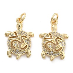Tortoise Подвески из латуни с прозрачным фианитом, без кадмия и без свинца, черепаха, с целью перехода в кольце, черепаха, 20x14x5 мм, отверстие : 5 мм