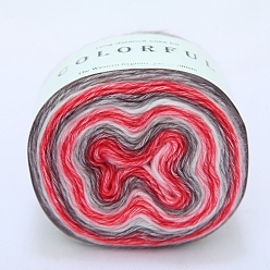 Красный Хлопковая пряжа градиентного цвета, для одежды шарфы свитера шали шапки, красные, 100г/моток, около 306.21 ярдов (280 м) / моток