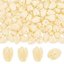 Creamy White 150Pcs Dyed Synthetic Coral Beads, for DIY Jewelry Making, Jasmine Flower, Creamy White, 10.5~11x8~9mm, Hole: 1mm