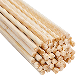 Бледно-Золотистый Бамбуковые палочки, ручной круговой веер для поделок и поделок, парик палочки материал, круглые, бледно золотарник, 40x0.6 см