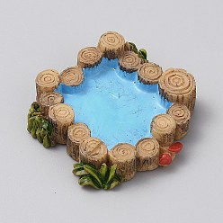 Квадрат Мини-декорации из смолы, аксессуары для кукольного домика, для домашнего офиса настольный, бассейн, 41x39x10 мм
